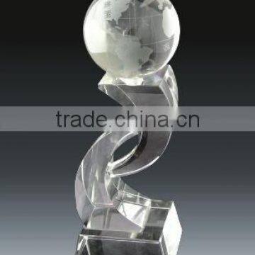 Wholesale Crystal Globe Trophy Awards for Survenir TRM002