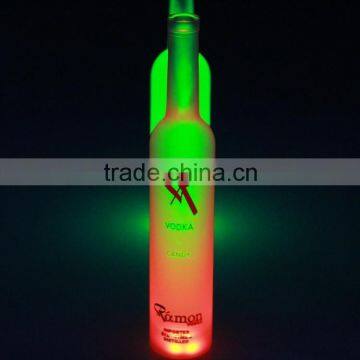 Beautiful promotion LED bottles glass bottles stand display for liquor bottles