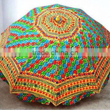 Garden Sun Umbrella Parasol Boho Parasol Traditional Indian Embroidered parasol mbrella