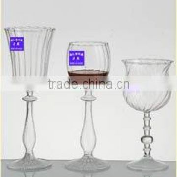 delicate transparent glass wine set