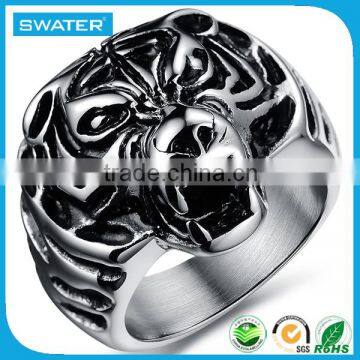 2016 Trending Products Stainless Steel Gold Lion Head Ring