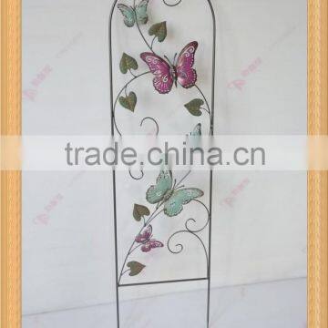 butterfly with leaf design wrought iron trellis