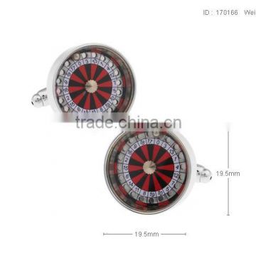 Fashion new casino turntable exquisite Cufflinks