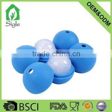 Bpa Free Hot Selling Silicone Ice Ball Round Mold Ice Cube Tray