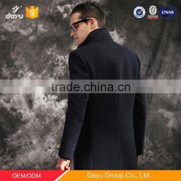 Wine Red British Style Fleece Jacket Men Wool Cashmere Jacket Winter Cashmere Wool Coat Overcoat photo-5
