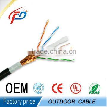 Outdoor Cat6 Network Communication Cable With 0.9mm 1.3mm Messenger Wire