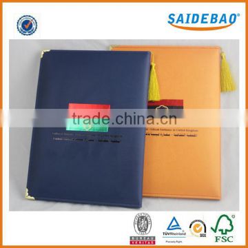 Delicate certificate holder with custom Logo,Dongguan factory direct customized leather certificate holder