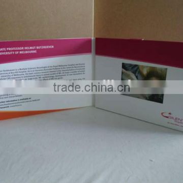 2.4''/2.8''/4.3'/5"/7'/10'' TFT LCD video card/lcd video booklet/video brochure for advertising