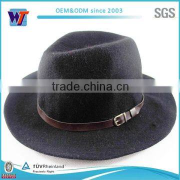 Fashion felt fedora europe hat black wide brim fedora hat