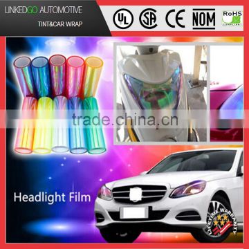 High quality 0.3*10m chameleon car headlight tint film for car lamp