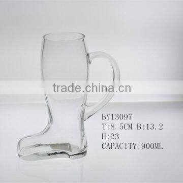 factory supplying boot-shaped beer glass with handle