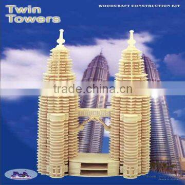 Hot Sale Wooden Twin Towers Puzzle