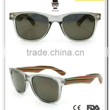 Skateboard Wooden Legs PC FrameSunglasses for Men and Women brand designer Unisex Glasses Summer Shade Bamoo Sunglass