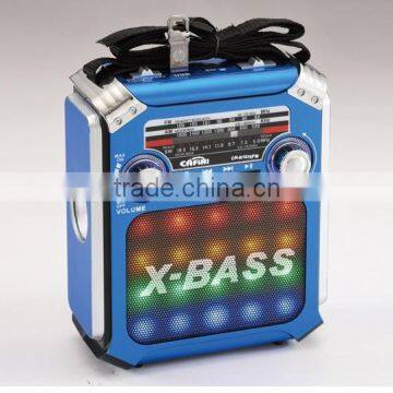 DISCO Light Portable FM Radio, AM SW Wireless Radio, Solar Charger Radio With Flashlight photo-2