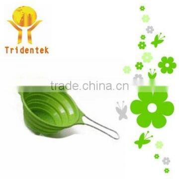 Food Grade Foldable Silicone Collapsible Colander Kitchenware