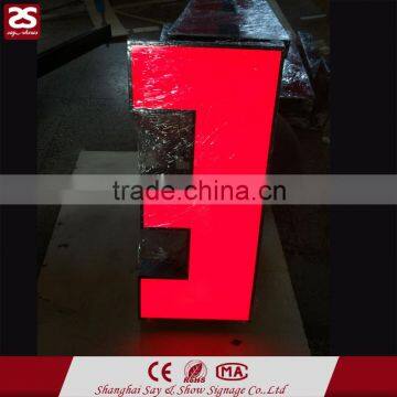 High Grade Baking Finish Illuminated 3D Letter Sign Galvanized Sheet LED Letters