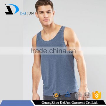 Daijun OEM wholesale slim fit bodybuilding men 100% cotton sport custom gym singlets