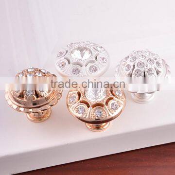 Brand New Modern Design Round Gold/ Sliver Diamond Kitchen Cabinet Drawer Hardware Pulls Handles and Knobs