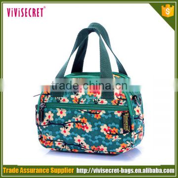 Vivisecret fashion high quality food women flower handbags lunch bag