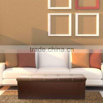 Faux Leather Folding Ottoman Storage Shoe Bench Armless, Chocolate 43.3"x15"x15" photo-4