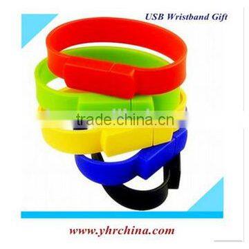 1-32GB promotional gift silicone USB wristband