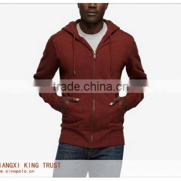 New Model Sport Plain Full Zip Hoodies Men Clothing 2016