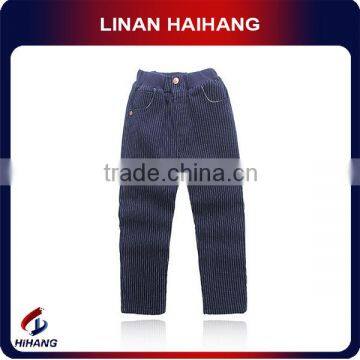 Boys OEM stripe plus thick velvet children trousers