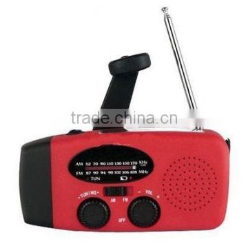 new Portable Solar Power Hand Crank AM/FM Dynamo Radio+ LED Flashlight cheap portable am/fm radio