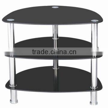 2016 NEW DESIGN LCD TV STAND CHEAPER GLASS TABLE BLACK GLASS LIVING ROOM STAND photo-3