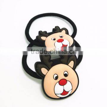 Cute Cartoon character Shaped PVC Hair ties Customized Hair rubber bands