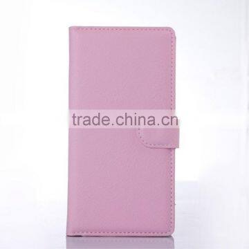 Lychee Skin Flip Wallet Leather Cover for Sony Xperia Z4 with Stand,