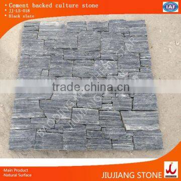 Natural black loose exterior stones for wall house