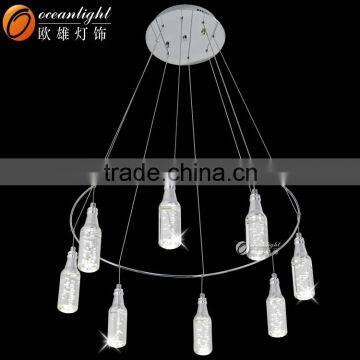 Modern LED Chips Lights Acrylic Pendant Chandelier Bottle Chandelier Lampardis OM88213-8W