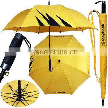 auto open high quality gift advertising golf fiberglass umbrella