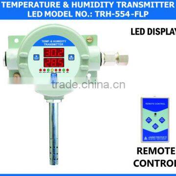 Flameproof Temperature and Humidity Transmitter With Digital Alphanumeric Display