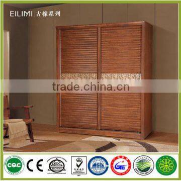 New model customized wooden bedroom two sliding doors wardrobe for home decoration