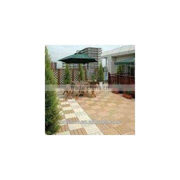 WPC Outdoor Interlocking grooved easy install DIY deck tile
