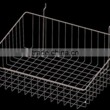 Slatwall wire display basket