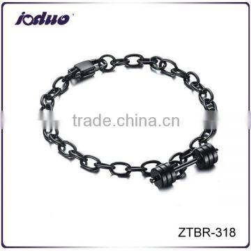 Fashion Dumbbell Pendant Stainless Steel Bracelet