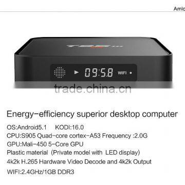 2016 Dragonworth T95M Smart TV Box 2g/8g Dual Wifi Set Top Box With LCD Display
