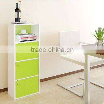 Modern 4 Cube Shelf With Doors