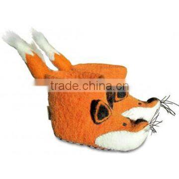 Handmade felt Finlay Fox children shoes