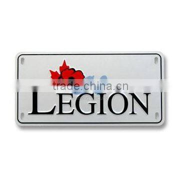 Advertising license plate