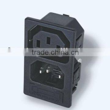 New product 2016  China wholesales, 2 gang outlet iec 320 c13 c14 male female connector inlet power socket