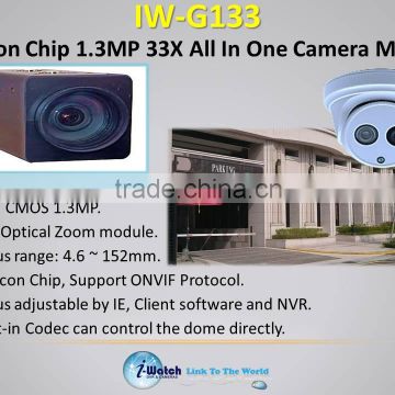 IW-G133 Full HD 1920x1080 33X All In One CCTV Camera Module