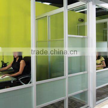Lowest Cost Aluminum Frame Wall Glass Office High Partitions photo-3