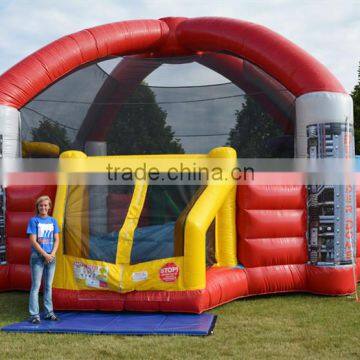 Large Sports Arena Inflatable Bounce Football Field With 4 Goal,Children Jumping Soccer Pitch Outdoor Games photo-2