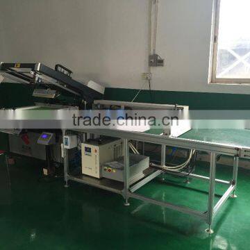 automatic screen printer with LED UV dryer for paper spot uv