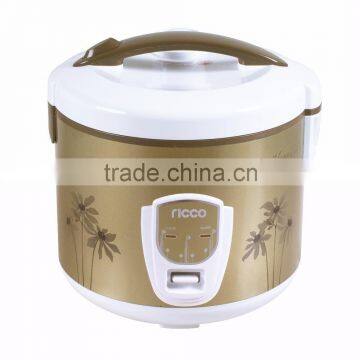 1.8L/2.8L Electric Magic Rice Cooker with luxurious golden flower pattern outer body