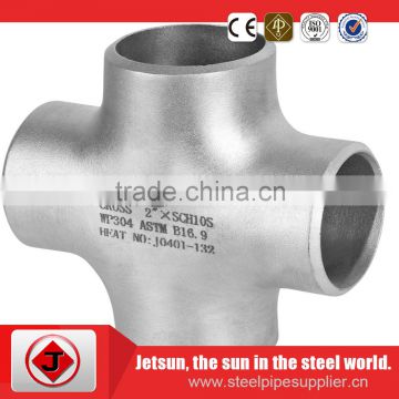 Stainless Steel Cross Pipe Fittings With JIS/DIN/ANSI Standard